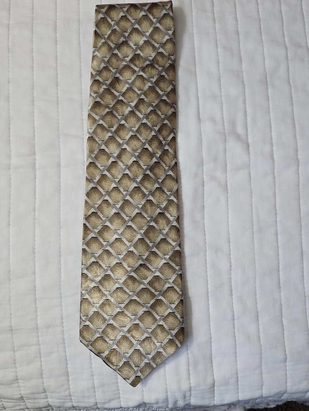 Grateful Dead Vintage Gold and Silver Geometric Tie